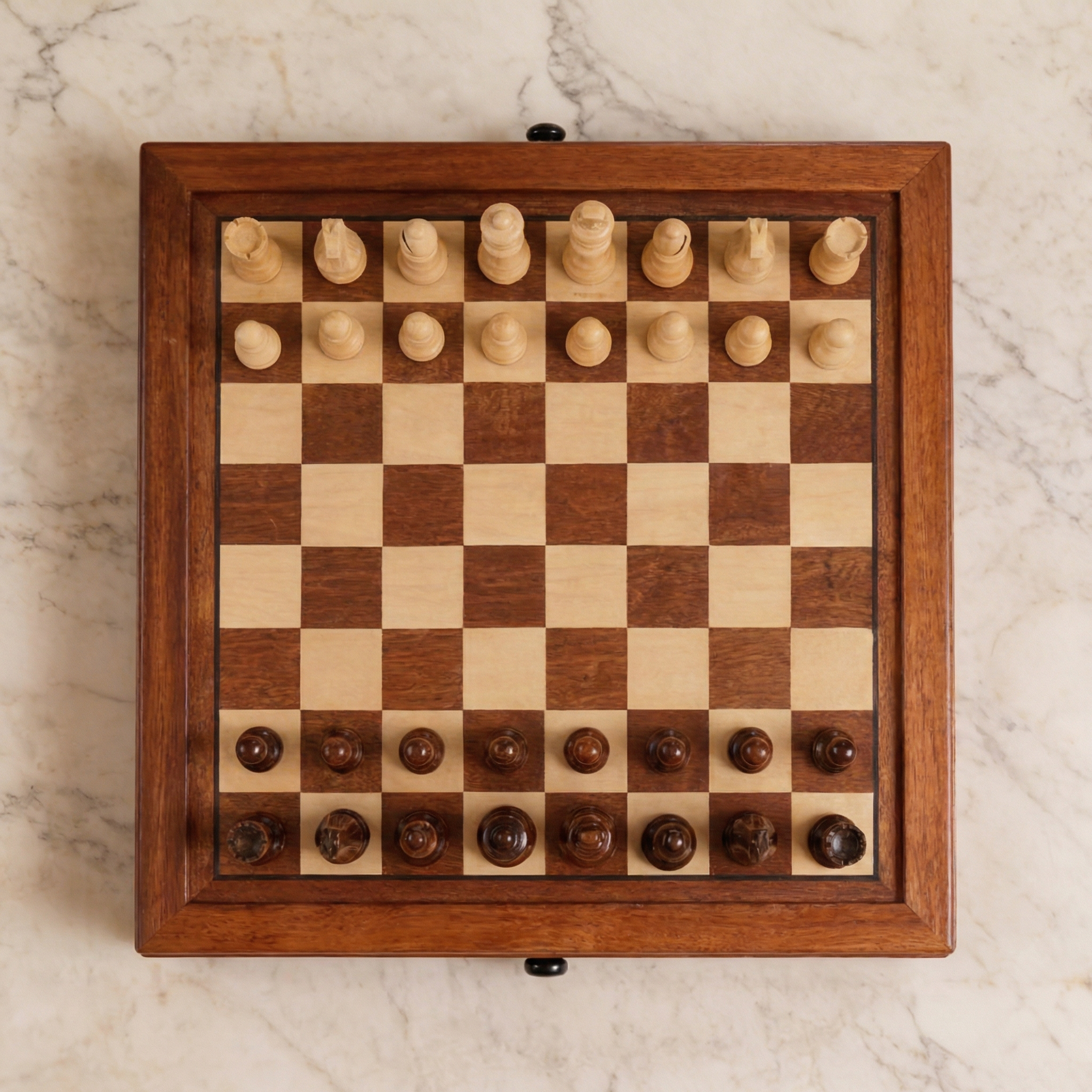 Échiquier magnétique avec tiroirs en bois d'Érable