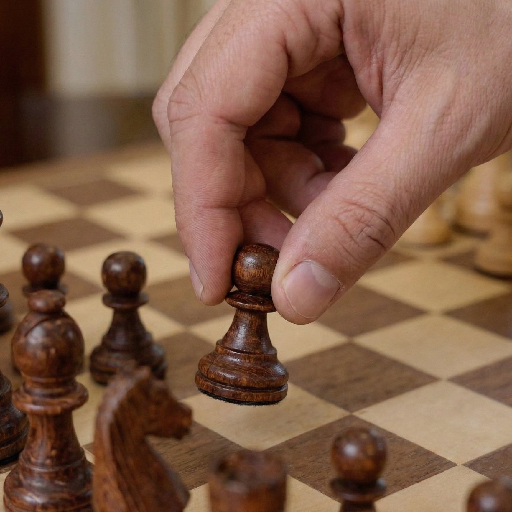 Jeu d'échecs avec tiroir en bois d'Érable
