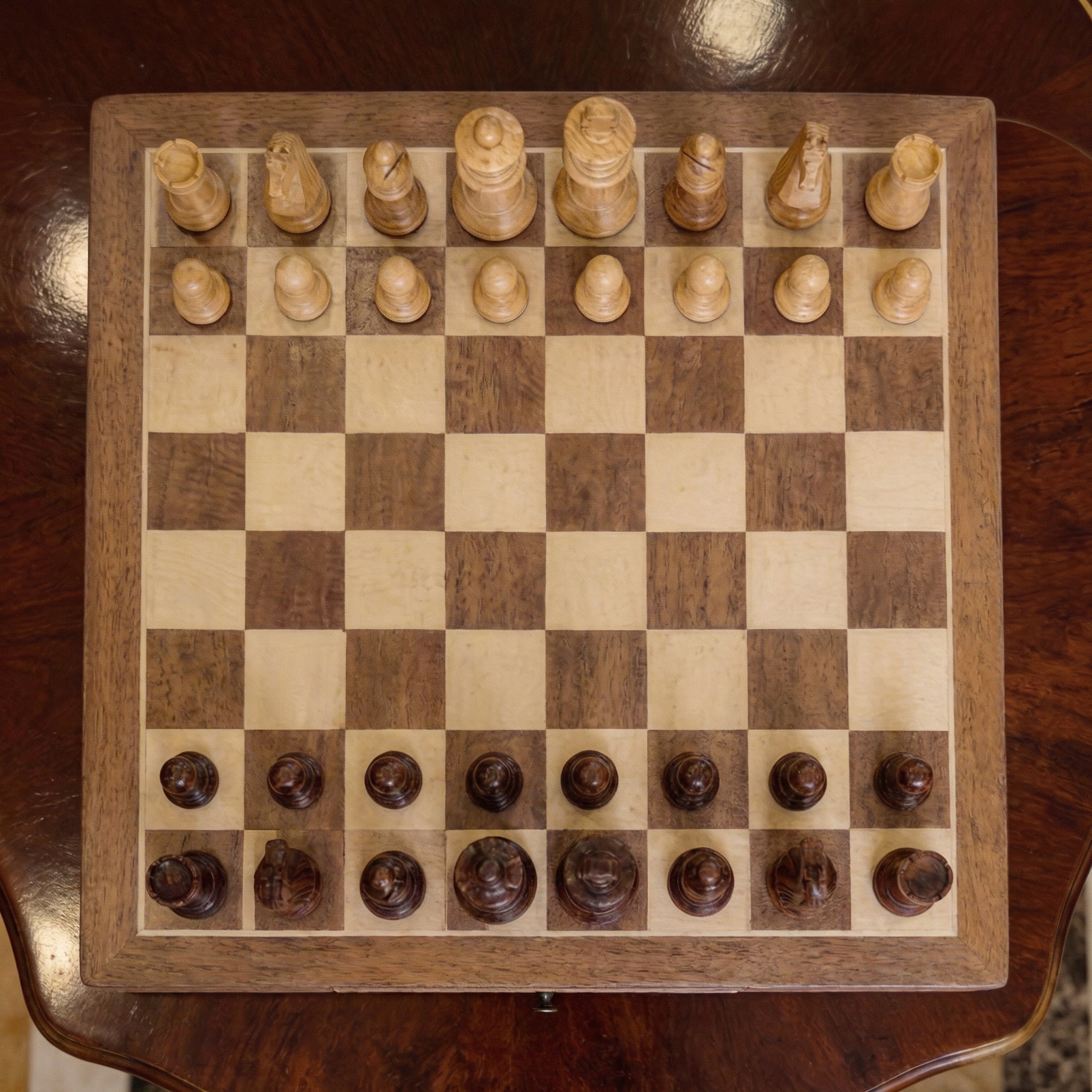 Jeu d'échecs avec tiroir en bois d'Érable