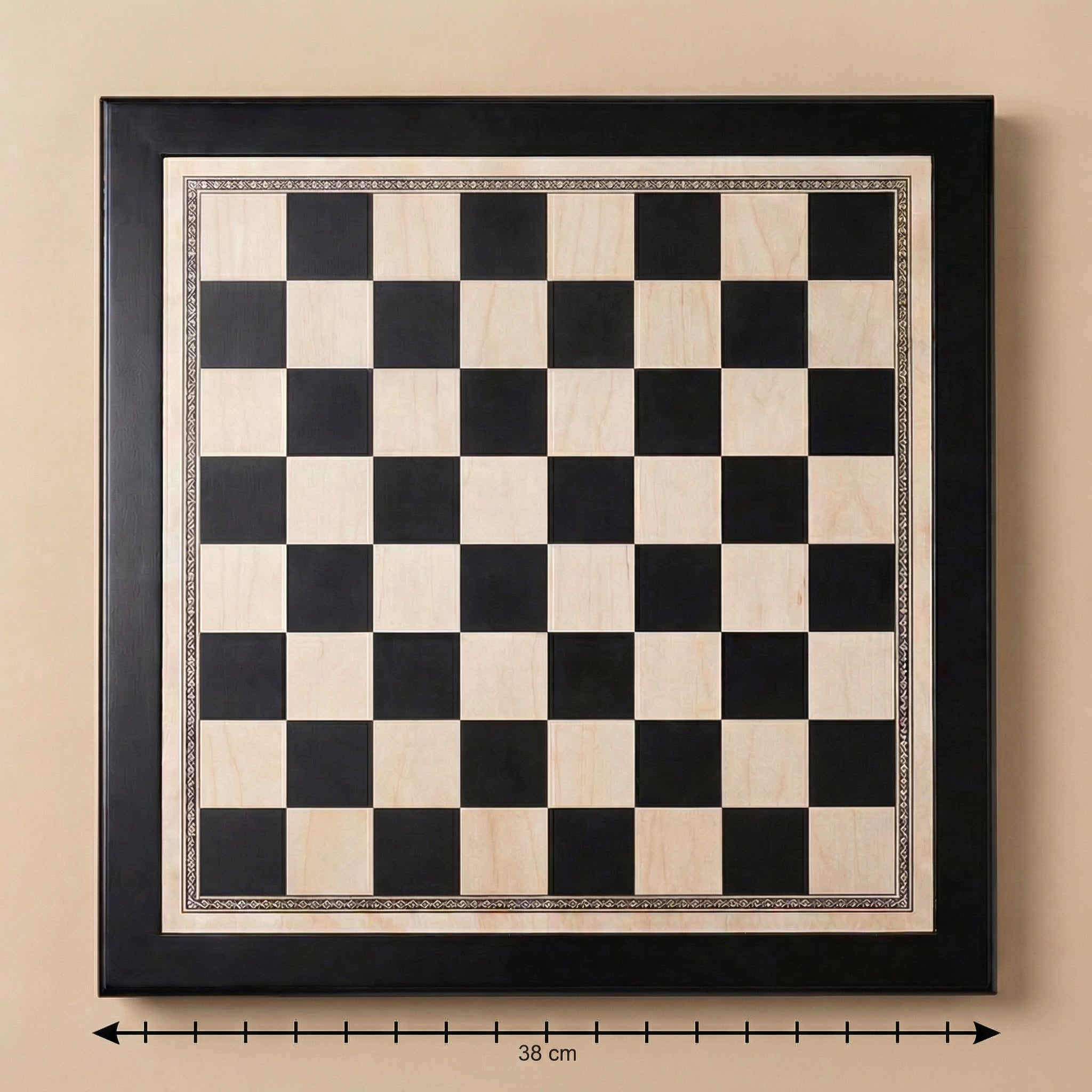 Jeu d'échecs avec tiroir en bois d'Olivier